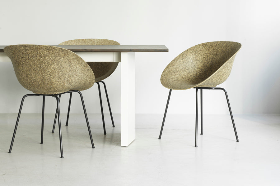 Mat Armchair by Normann Copenhagen , showing mat armchairs in live shot.
