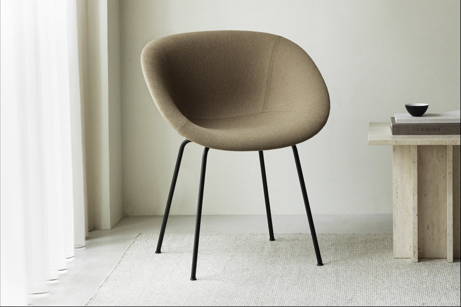 Mat Armchair by Normann Copenhagen , showing mat armchair in live shot.
