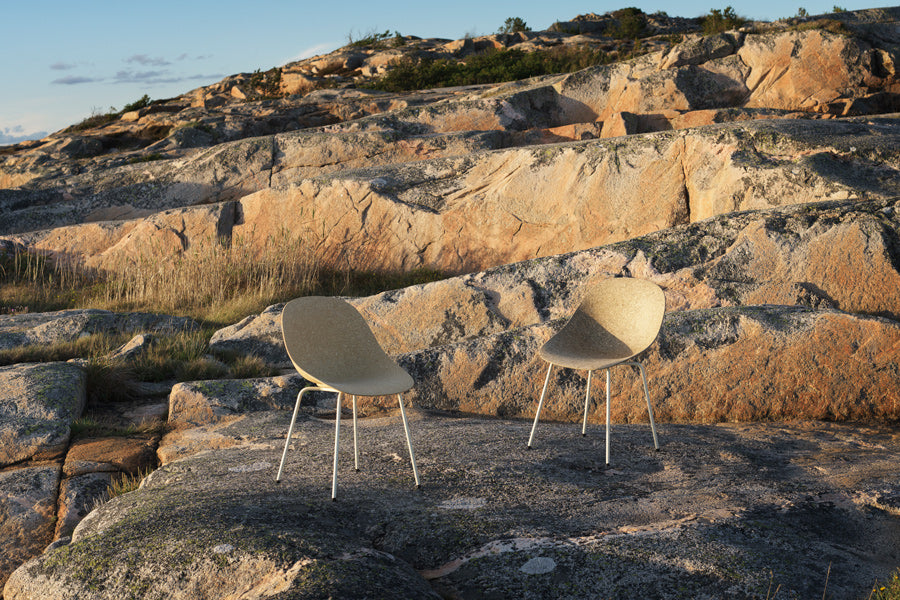 Mat Chair by Normann Copenhagen, showing mat chairs in live shot.