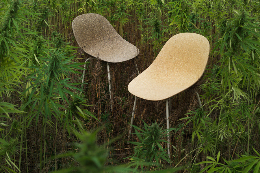 Mat Chair by Normann Copenhagen, showing mat chairs in live shot.