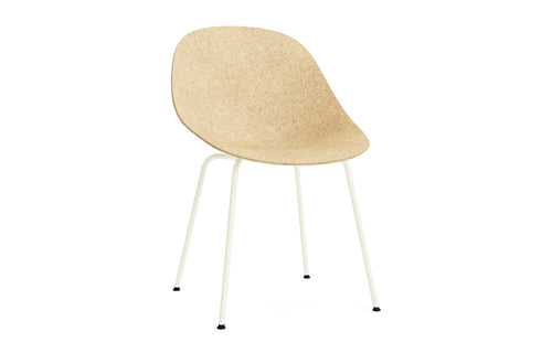 Mat Chair by Normann Copenhagen - Cream Powder Coated Steel, Hemp Shell, None.