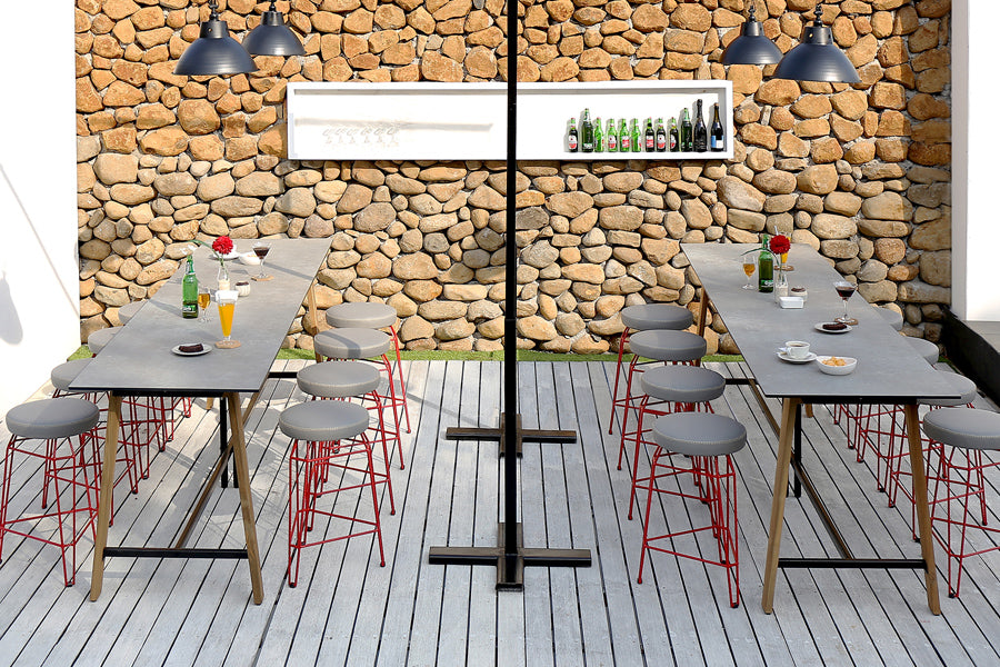 Match Round Counter Stool by Mamagreen, showing match round counter stools in live shot.