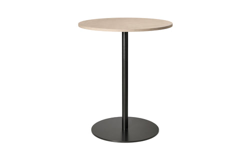 Mater Cafe Table by Mater - Low Round, Light Coffee Waste.