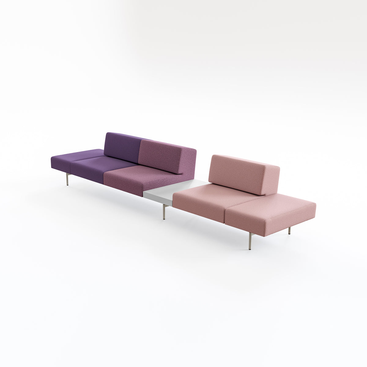 Matt Modern Modular System Pieces by B&T, showing matt modern modular system pieces in live shot.