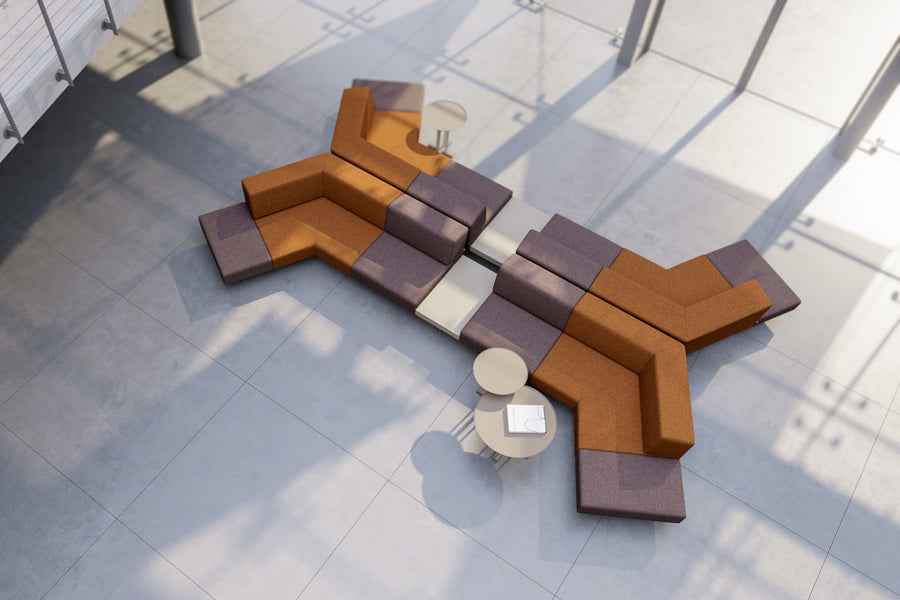 Matt Modern Modular System Pieces by B&T, showing matt modern modular system pieces in live shot.