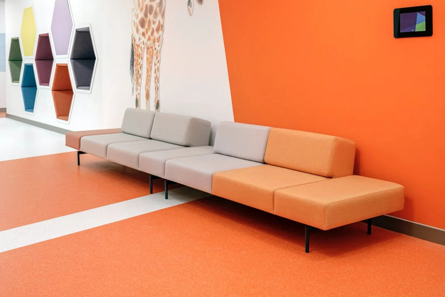 Matt Modern Modular System Pieces by B&T, showing matt modern modular system pieces in live shot.