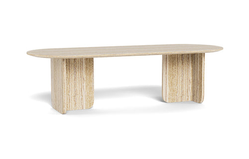 Maui Dining Table by Harbour - Travertine Natural.