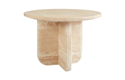 Maui Side Table by Harbour - Travertine Natural.