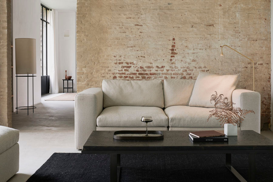 Mellow Sofa by Ethnicraft, showing mellow sofa in live shot.