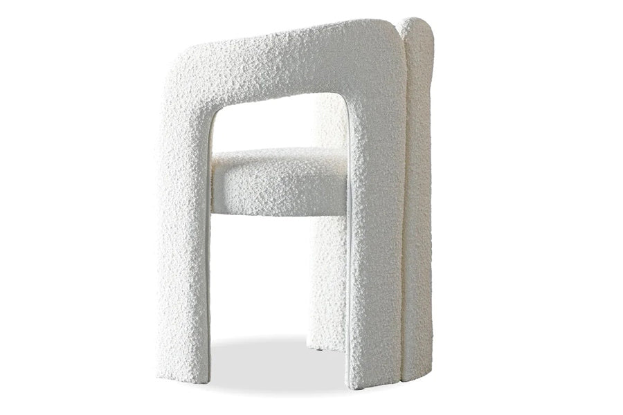 Melrose Dining Chair by Mobital, showing side view of melrose dining chair.