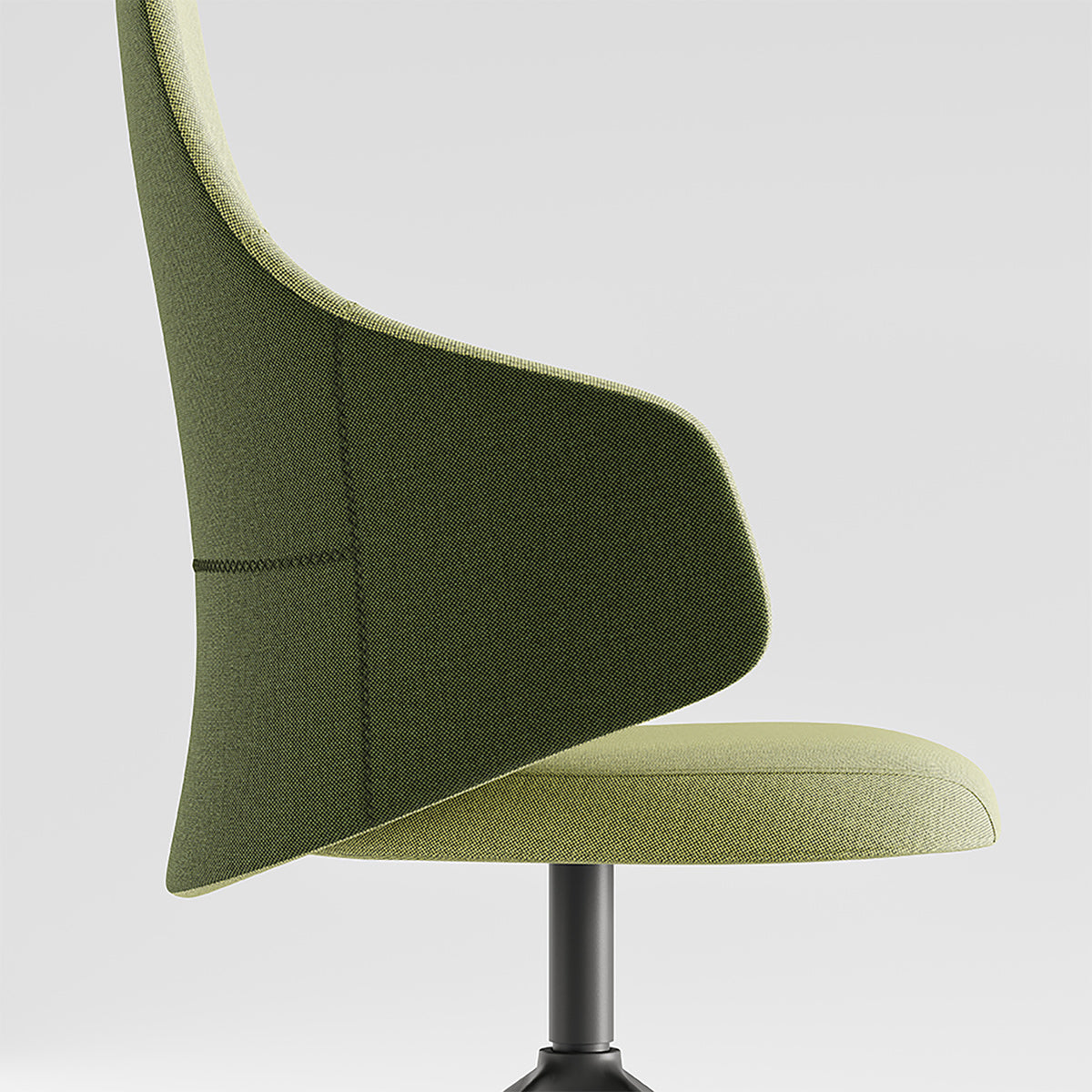 Mentor Premium Swivel Chair by B&T, showing closeup view of mentor premium swivel chair in live shot.