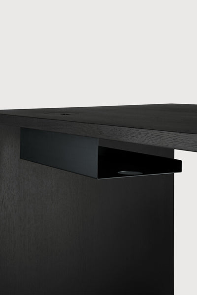 Metal Cable Tray by Ethnicraft, showing metal cable tray with desk.