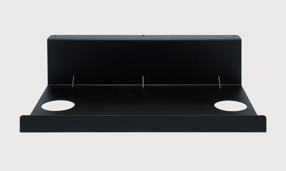 Metal Cable Tray by Ethnicraft, showing front view of metal cable tray.