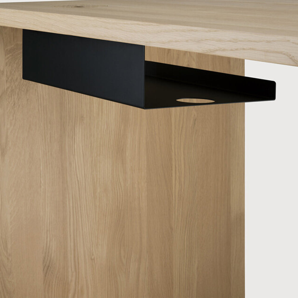 Metal Cable Tray by Ethnicraft, showing metal cable tray with desk.