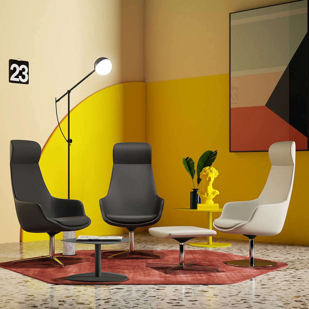 Metropolitan 4-Star Armchair by Kollektiff, showing metropolitan 4-star armchairs in live shot.