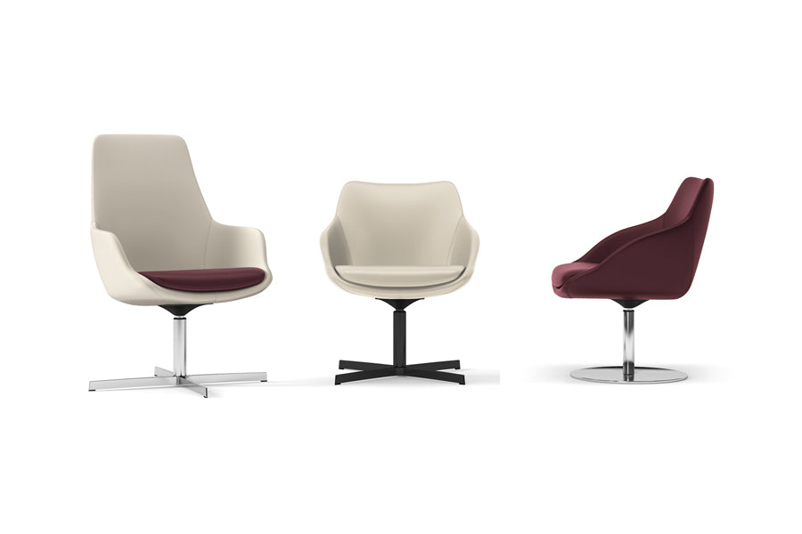 Metropolitan 4-Star Armchair by Kollektiff, showing different angle view of metropolitan 4-star armchairs in mid back & low back.
