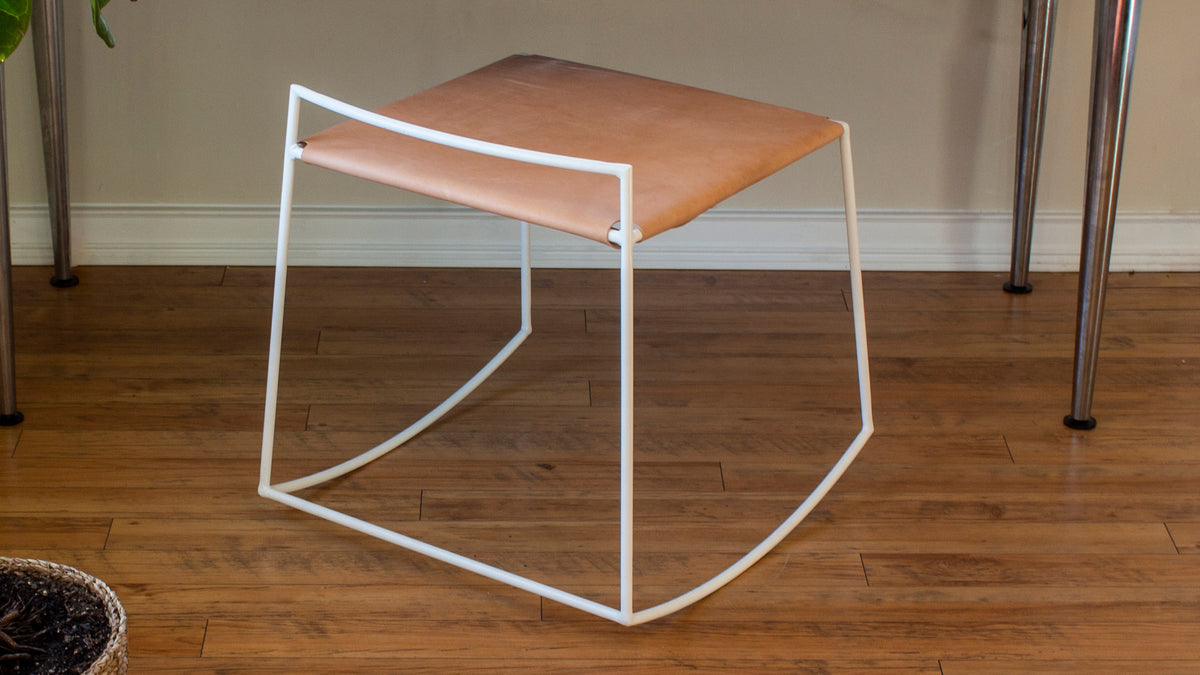 Mia Rocking Stool by Tronk Design, showing mia rocking stool in live shot.