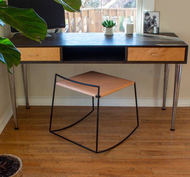 Mia Rocking Stool by Tronk Design, showing mia rocking stool in live shot.