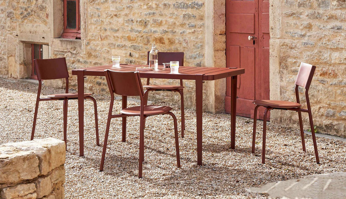 Midi Outdoor Dining Side Chair by TipToe, showing midi outdoor dining side chairs in live shot.