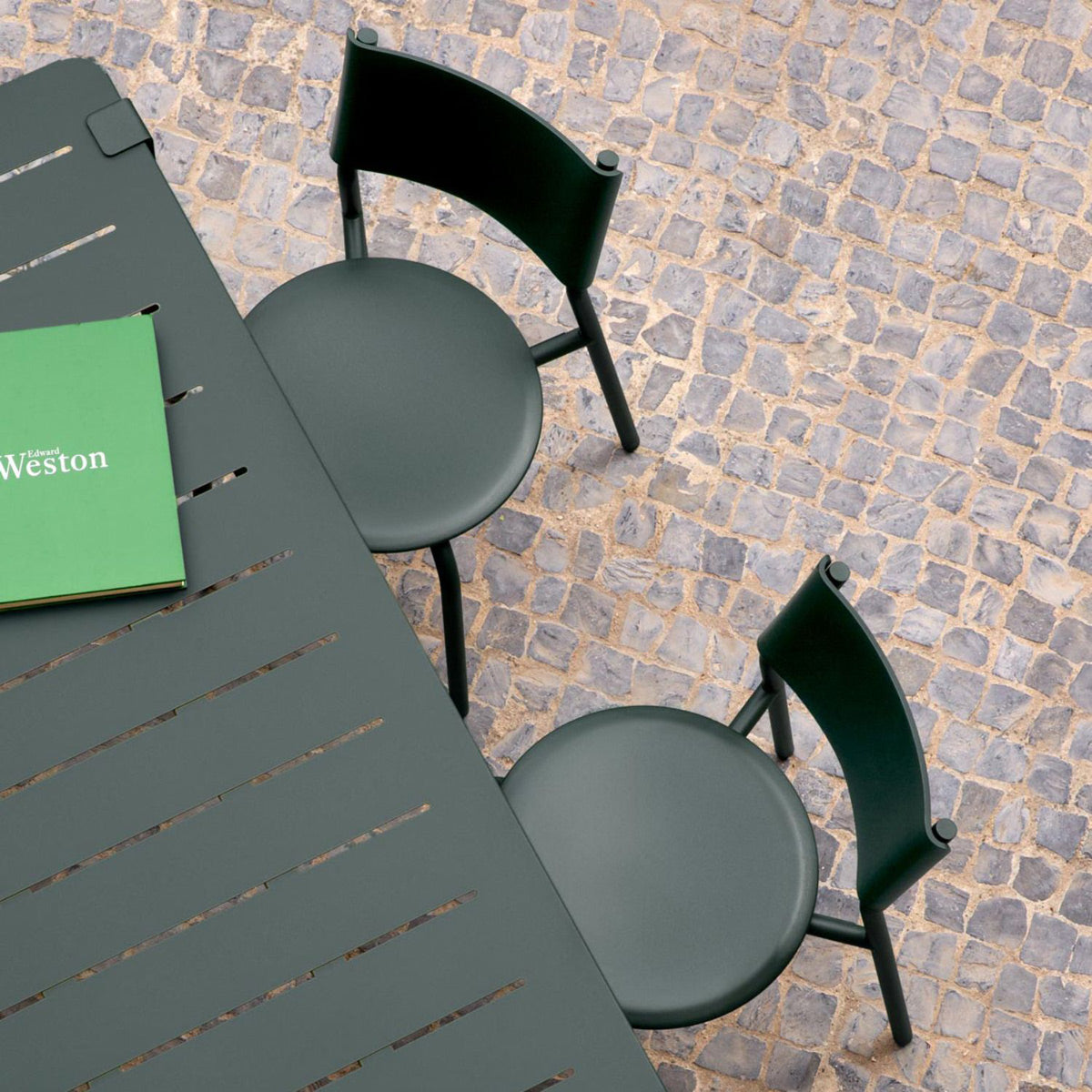Midi Outdoor Dining Side Chair by TipToe, showing midi outdoor dining side chairs in live shot.