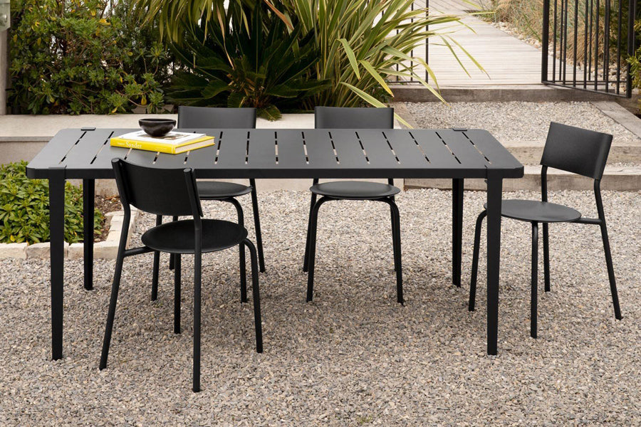 Midi Outdoor Dining Side Chair by TipToe, showing midi outdoor dining side chairs in live shot.