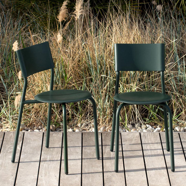 Midi Outdoor Dining Side Chair by TipToe, showing midi outdoor dining side chairs in live shot.