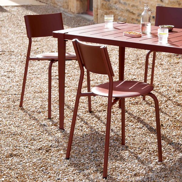Midi Outdoor Dining Side Chair by TipToe, showing midi outdoor dining side chairs in live shot.