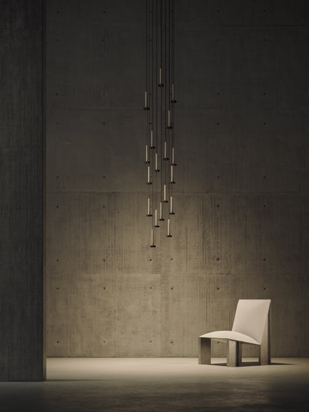 Milana Dimmable Pendant Light by Marset, showing milana dimmable pendant lights in live shot.