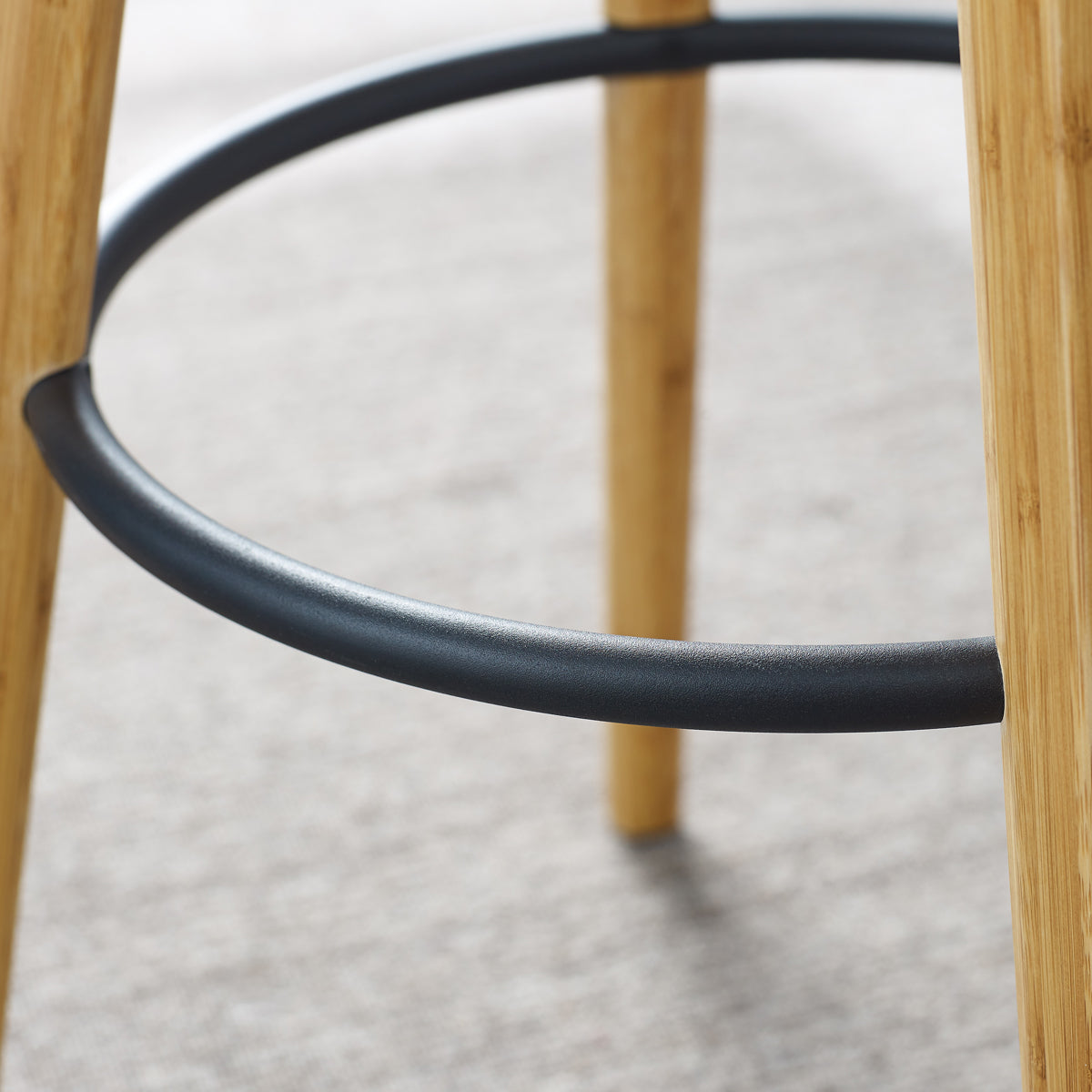 Mimosa Bar Stool by Greenington, showing closeup view of mimosa bar stool in live shot.