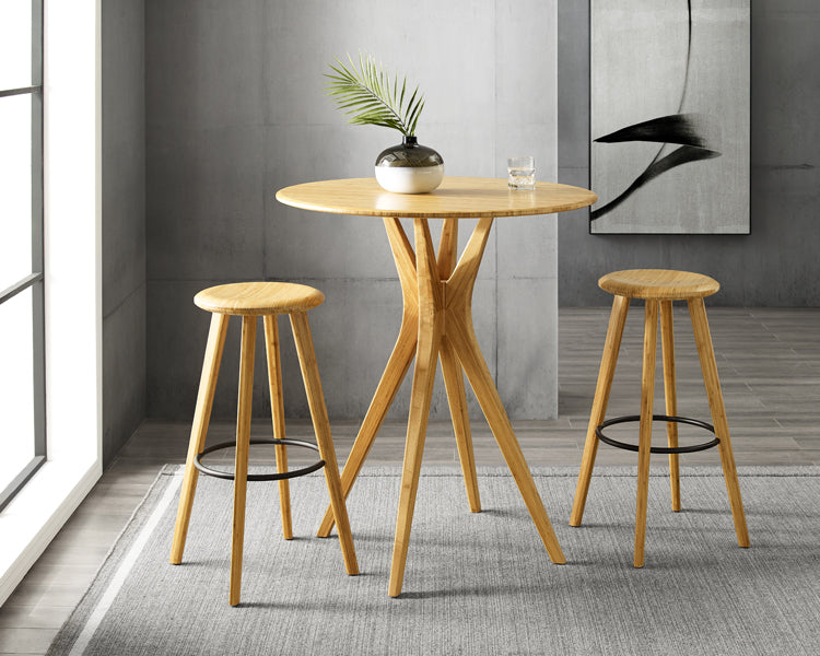 Mimosa Bar Stool by Greenington, showing mimosa bar stools in live shot.