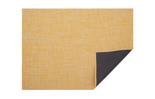 Mini Basketweave Rectangle Large Rug by Chilewich - Ochre Mini Weave.