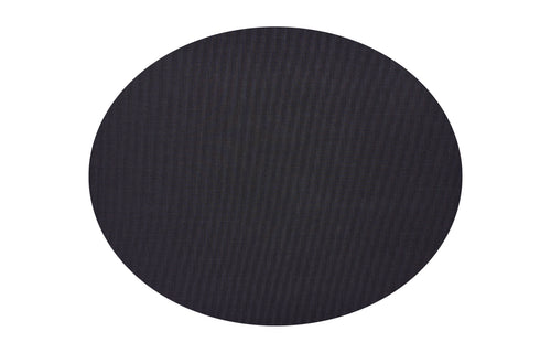 Mini Basketweave Round Large Rug by Chilewich - Black Mini Weave.