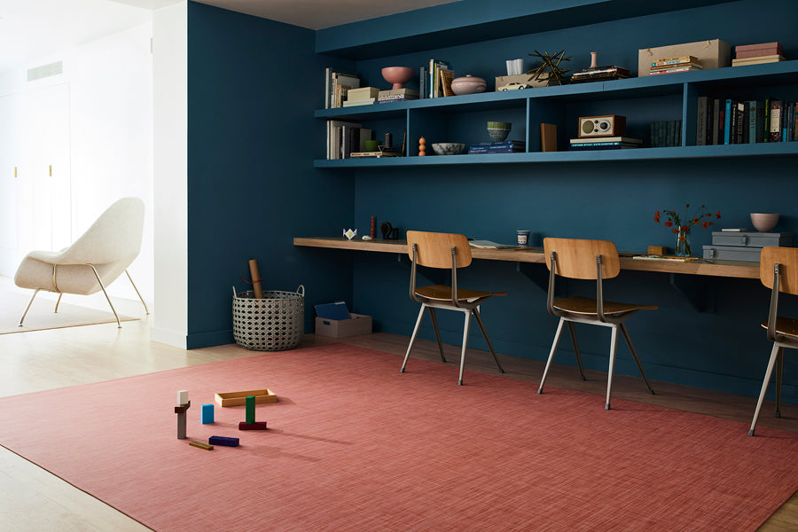 Mini Basketweave Square Large Rug by Chilewich, showing mini basketweave square large rug in live shot.