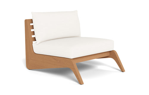 MLB Easy Chair by Harbour - Natural Teak, Blanco Panama.