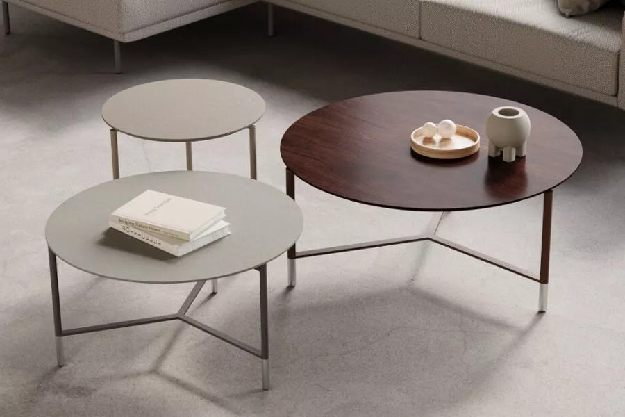 Modest Side Table by B&T, showing modest side table in live shot.