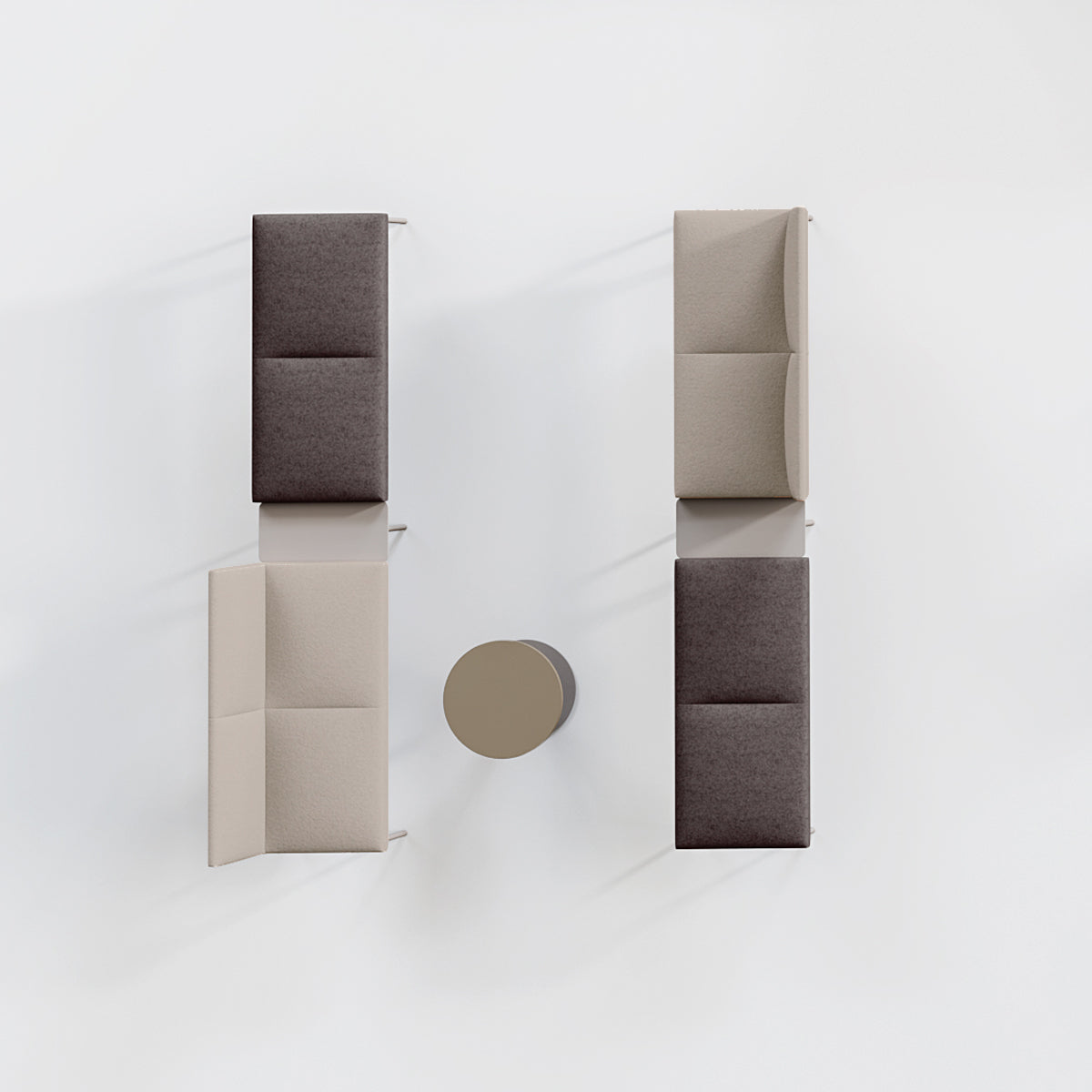 Loft Modular Side/Middle Table by B&T, showing loft modular side/middle tables in live shot.