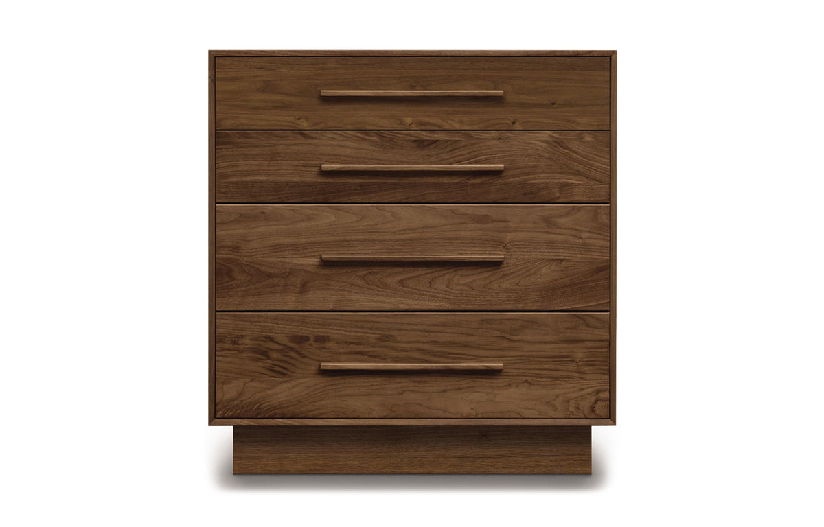 Moduluxe Dresser by Copeland Furniture - 35" High Cases (4 Drawers Dresser), Natural Walnut.