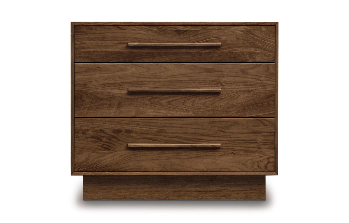 Moduluxe Dresser by Copeland Furniture - 29" High Cases (3 Drawers Dresser), Natural Walnut.