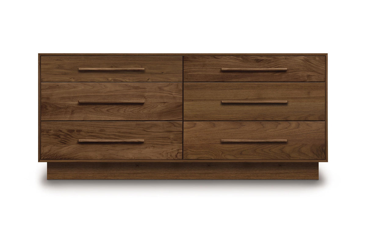 Moduluxe Dresser by Copeland Furniture - 29" High Cases (6 Drawers Dresser), Natural Walnut.