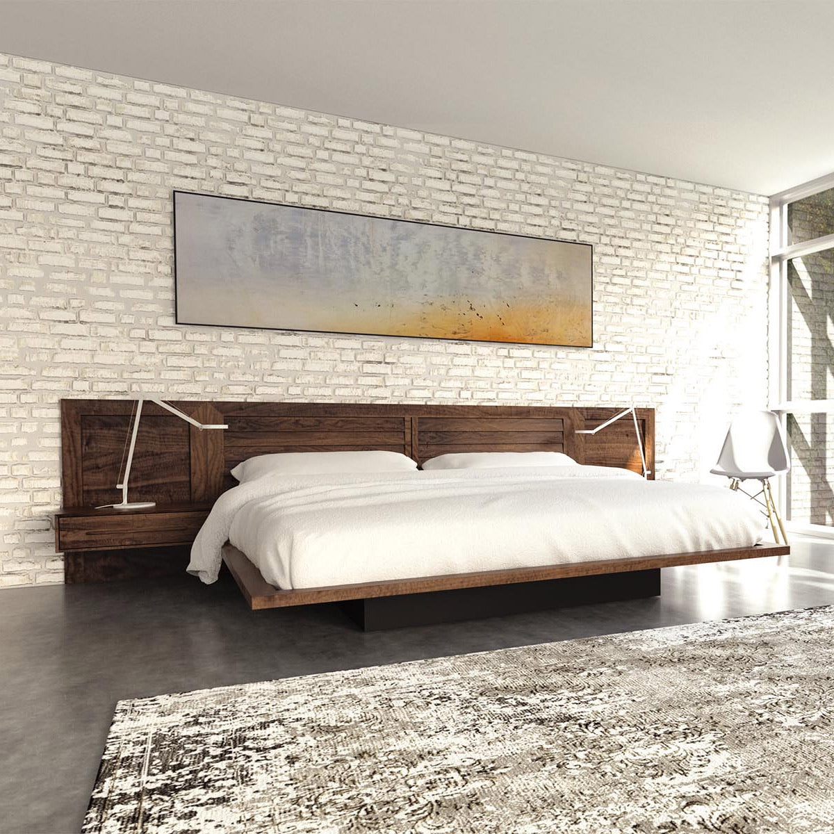 Moduluxe Nightstand by Copeland Furniture, showing moduluxe nightstands in live shot.