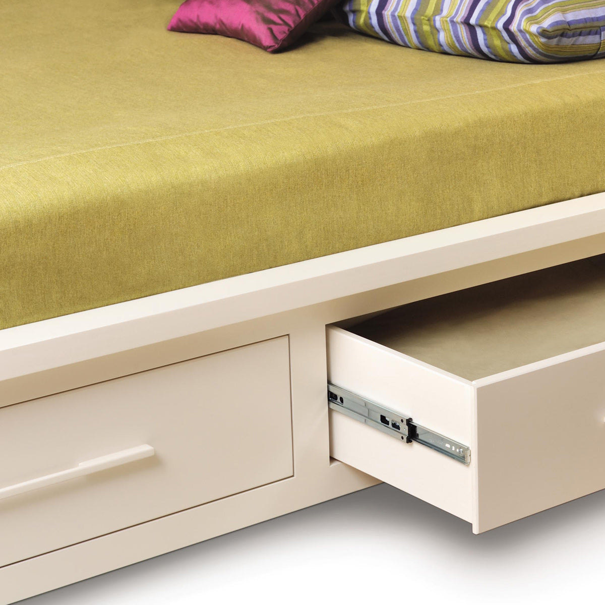 Moduluxe Storage 35"H with Clapboard Headboard Bedroom Collection - King by Copeland Furniture, showing closeup view of moduluxe storage 35"h with clapboard headboard bedroom collection - king in live shot.