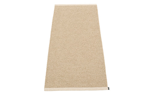 Mono Beige & Light Nougat Rug by Pappelina - 2' x 5'
