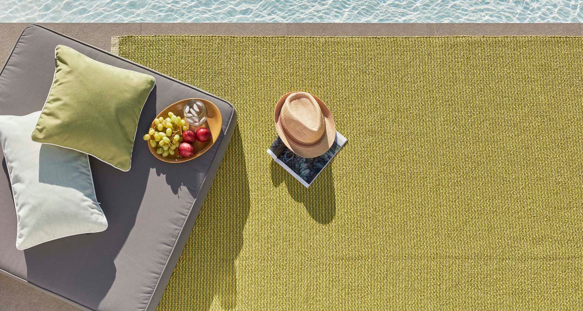 MONO Pale Yellow Rug by Pappelina, showing mono pale yellow rug in live shot.