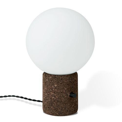 Monocle Table Lamp by Gus, showing front view of monocle table lamp.