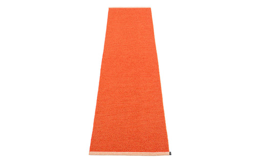 Mono Pale Orange & Coral Red Rug by Pappelina - 2.25' x 6.5'