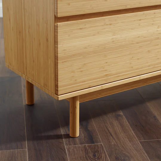 Monterey Drawer Double Dresser by Greenington, showing closeup view of monterey drawer double dresser in live shot.