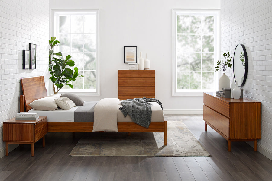 Monterey Platform Bed by Greenington, showing monterey platform bed in live shot.