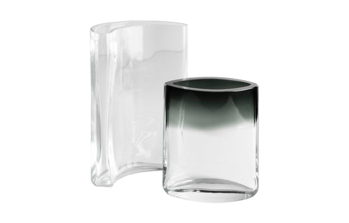 Moon Eye Vase by Fritz Hansen - Moon Clear Glass/Eye Smoked and Clear Glass.