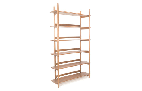 Mora Bookcase by Sun at Six - Wide/Sienna Wood.