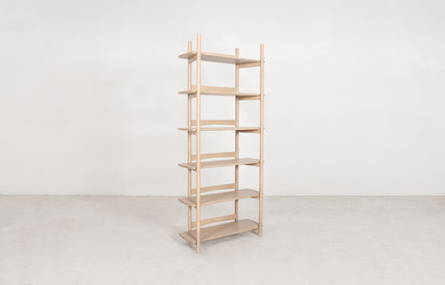 Mora Bookcase by Sun at Six - Regular, Nude Wood.